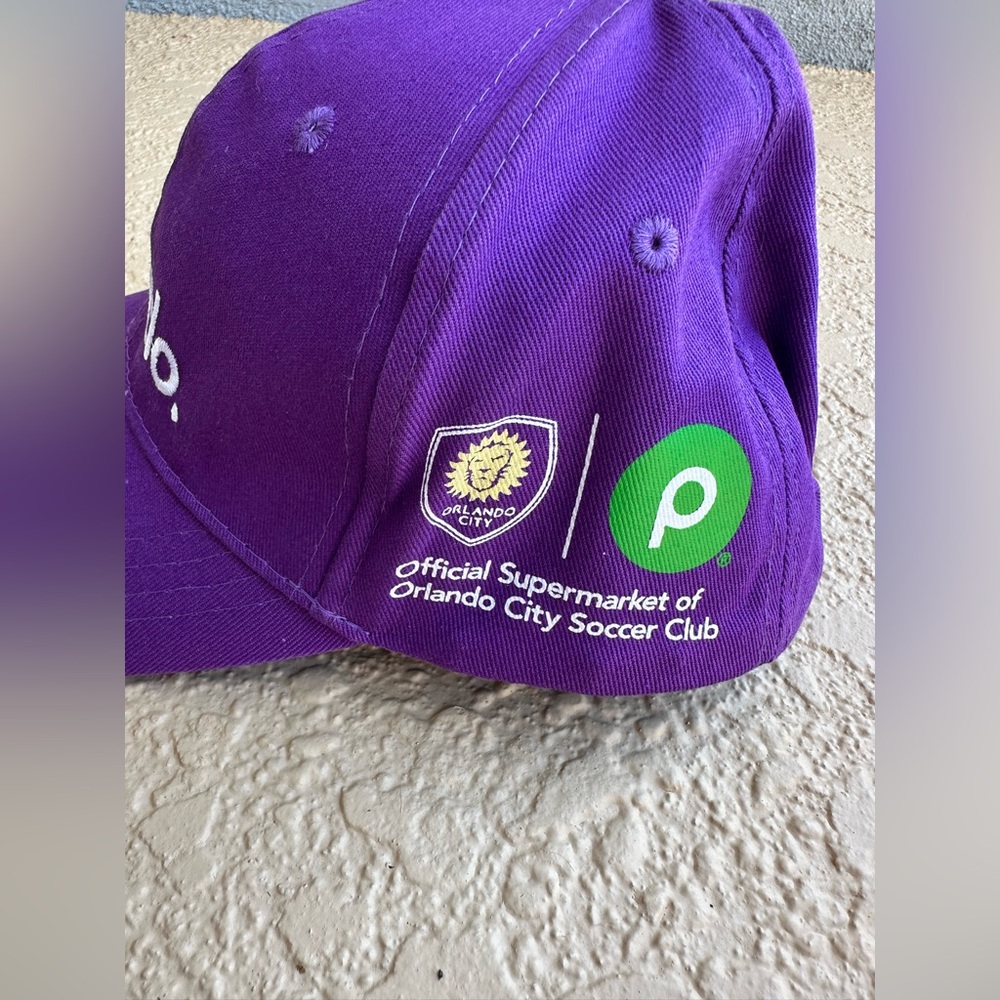 Orlando City SC - Go Orlando MLS Purple Adjustable Hat Sponsor Publix OS NWOT